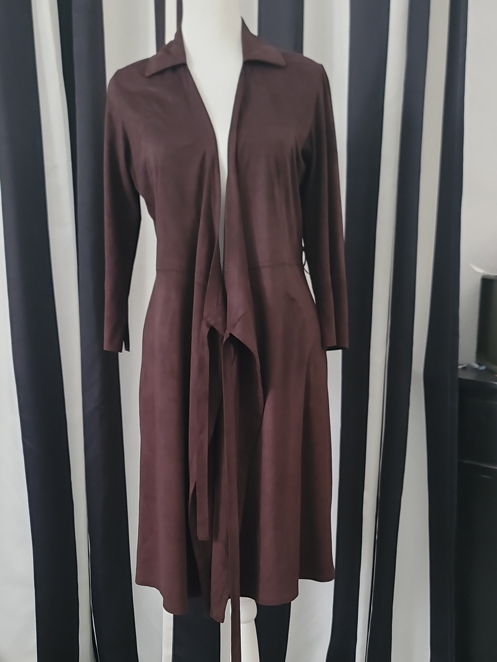 J. Jill Chocolate Brown Longline Trench Coat